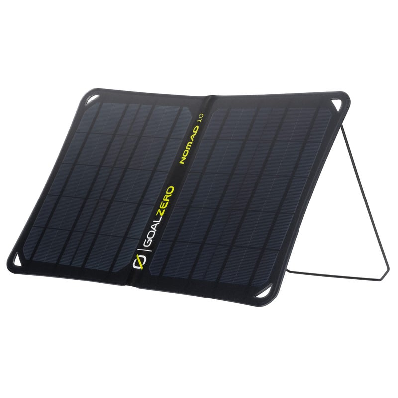 Goal Zero Nomad 10, Foldable Monocrystalline 10 Watt Solar Panel with USB Port, Portable Solar Panel Backpacking, Hiking and Travel. Lightweight Backpack Solar Panel Charger with Adjustable Kickstand - Image 1